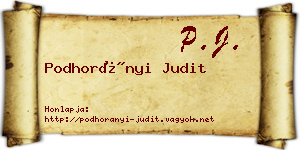Podhorányi Judit névjegykártya