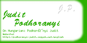 judit podhoranyi business card